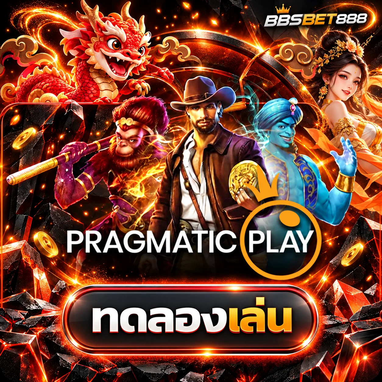 การ์ดทดลองเล่น Pragmatic Play บน BBSBET888